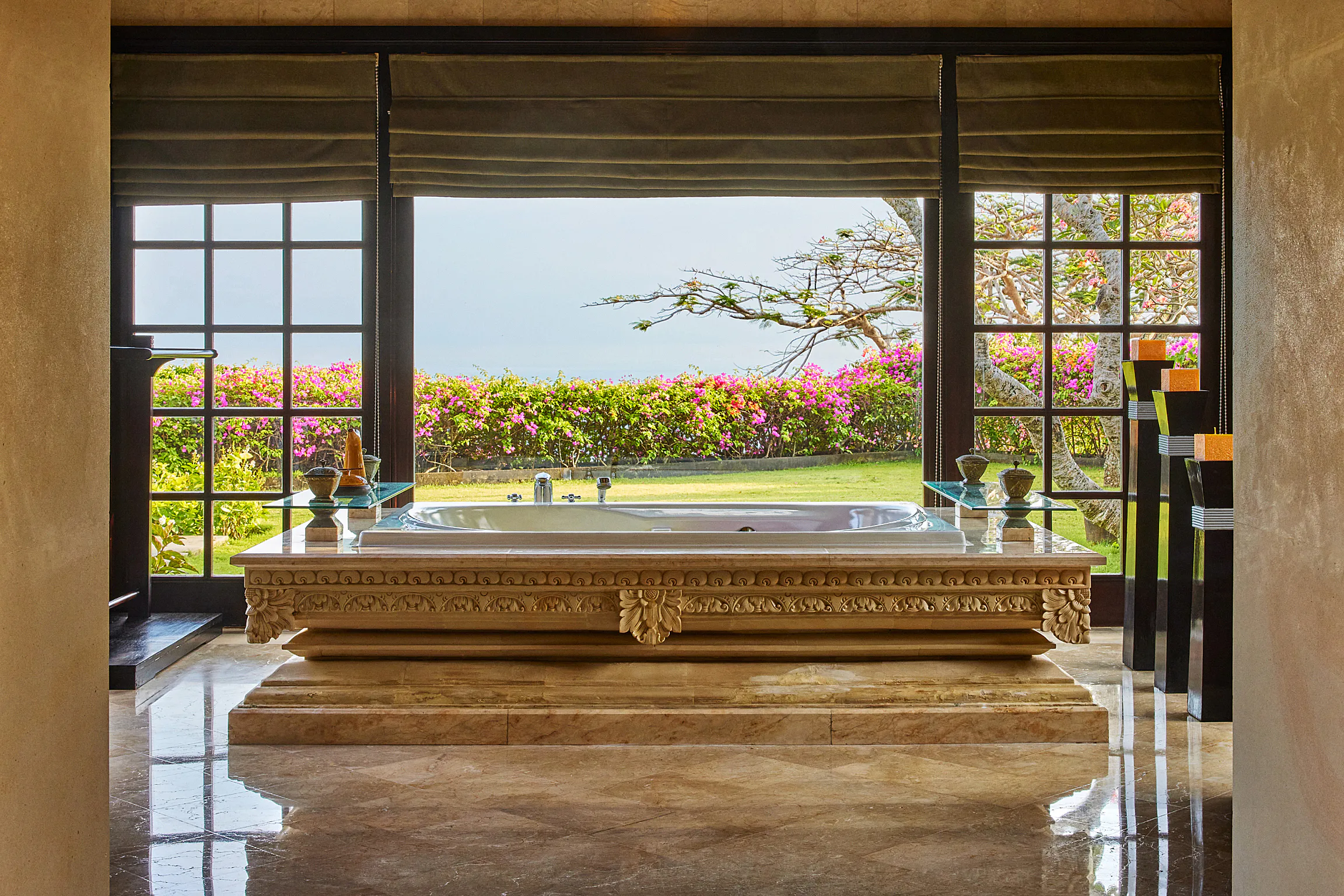 AYANA Villas Bali — spa suite overlooking the Indian Ocean