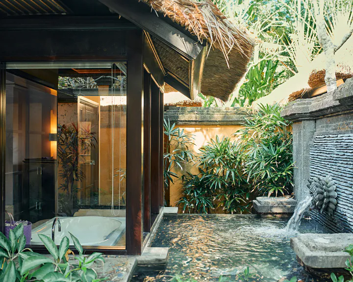 Path leading to the treatment villa