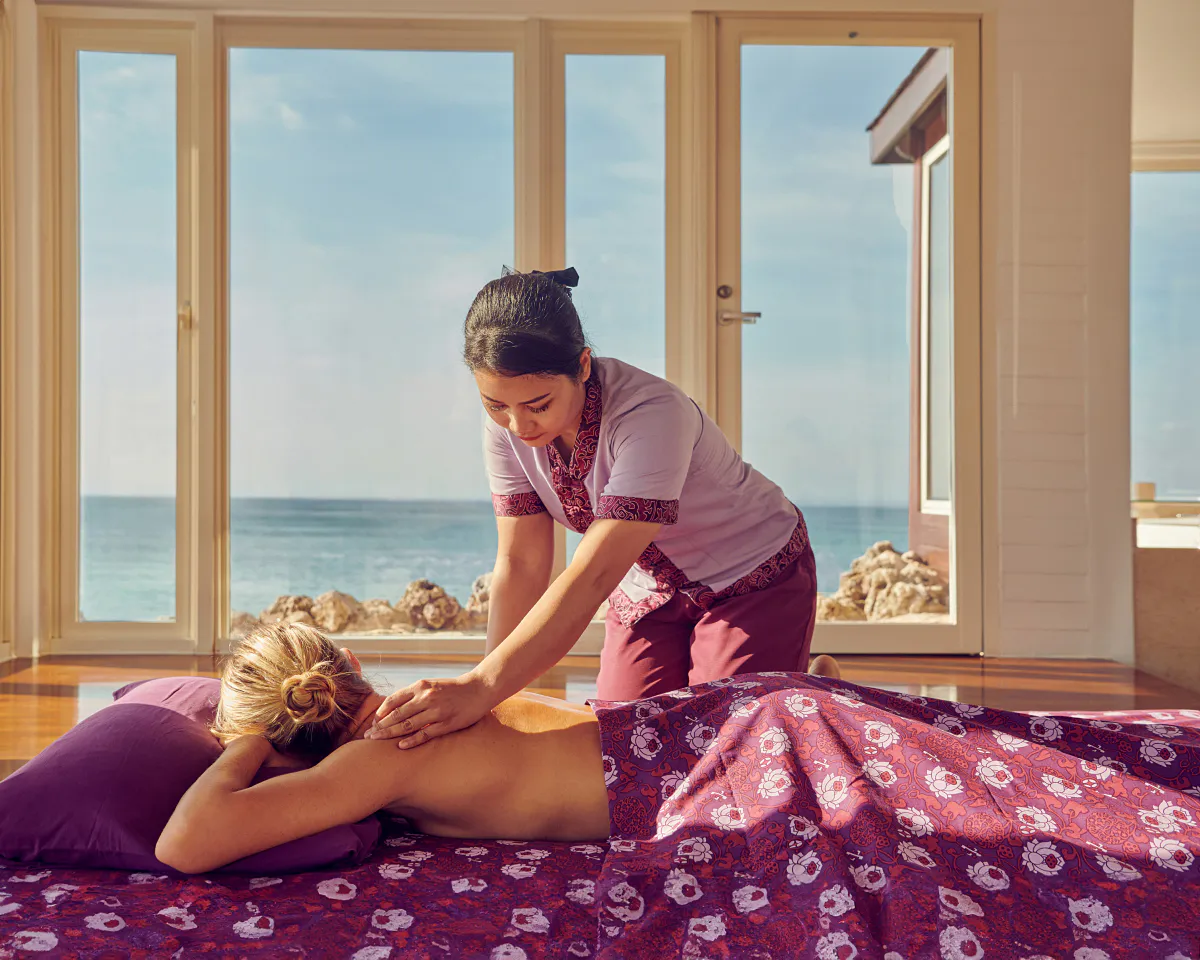 Villa interior over the Indian Ocean