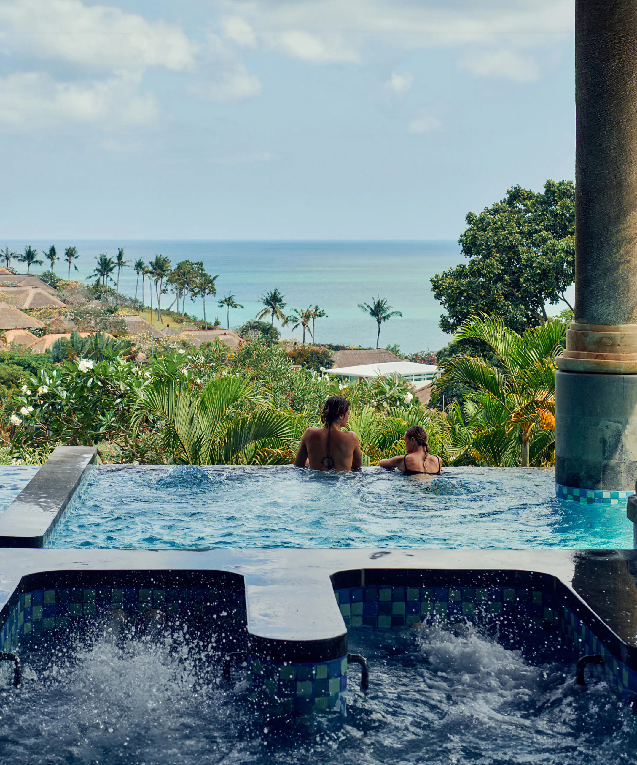 Thalassotherapy pool overlooking the Indian Ocean