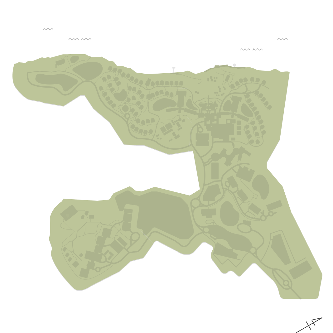 Illustrated map of the AYANA Bali estate